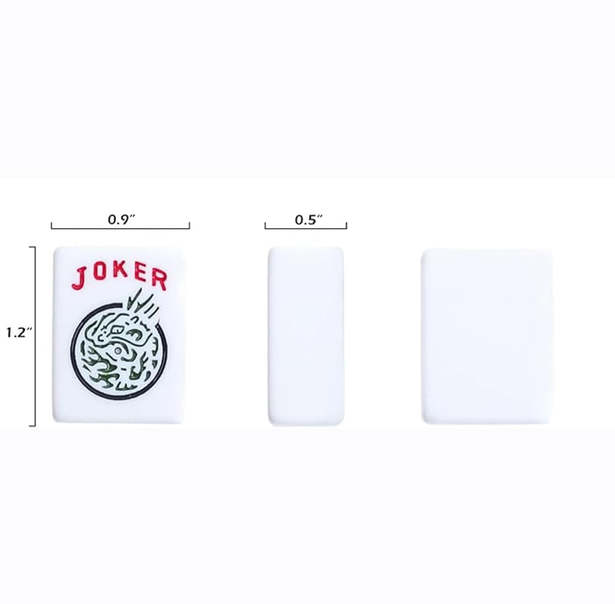 American Mahjong Game Set, 166 White Tiles, 4 Color Rack/Pushers, Blue Carrying Bag T3196