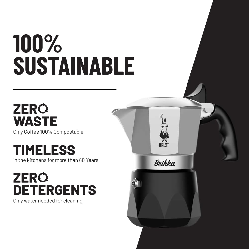 Black 2 Espresso Shots Moka Pot Stovetop Espresso Maker E806549