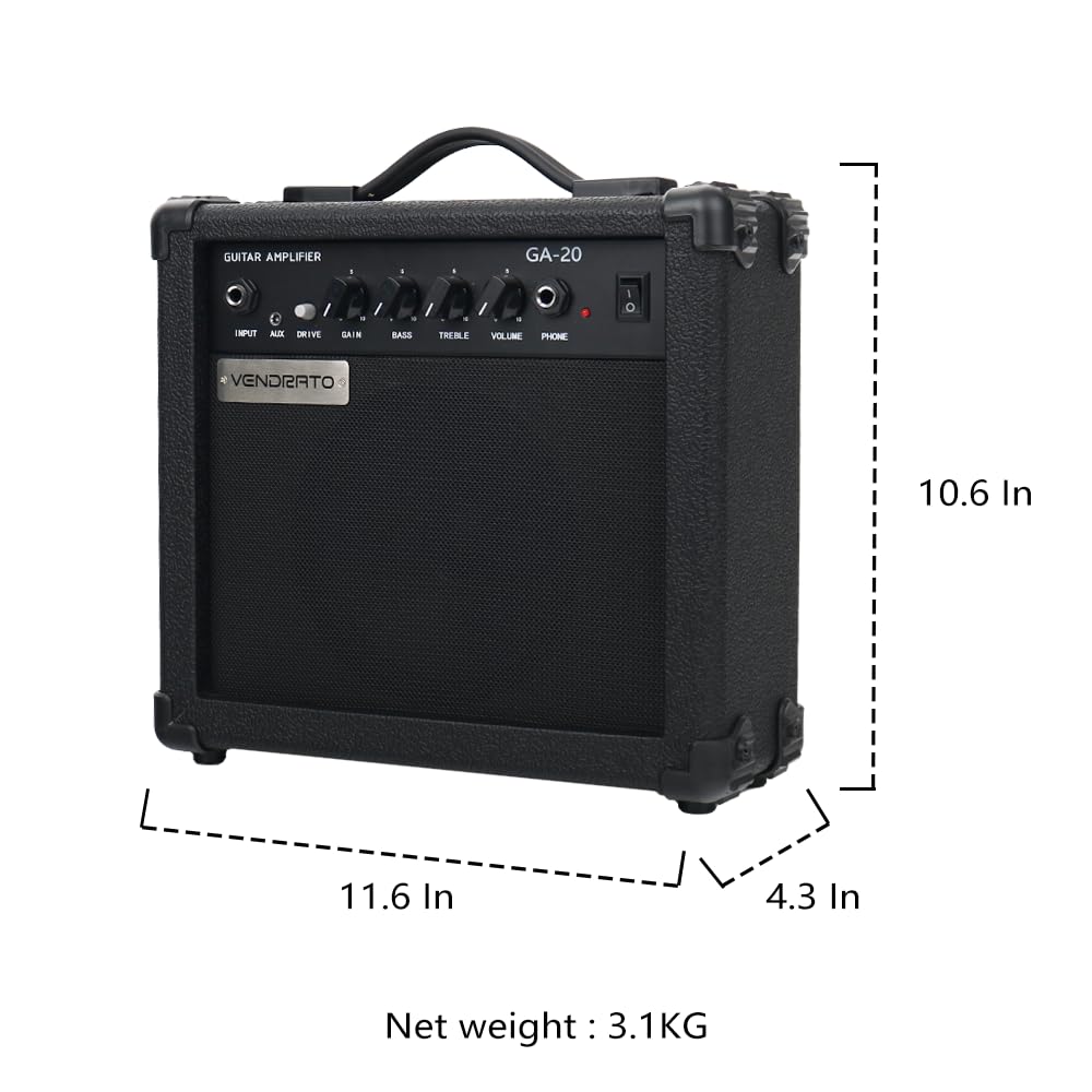 Black 20w Portable Electric Guitar Amplifier K469647