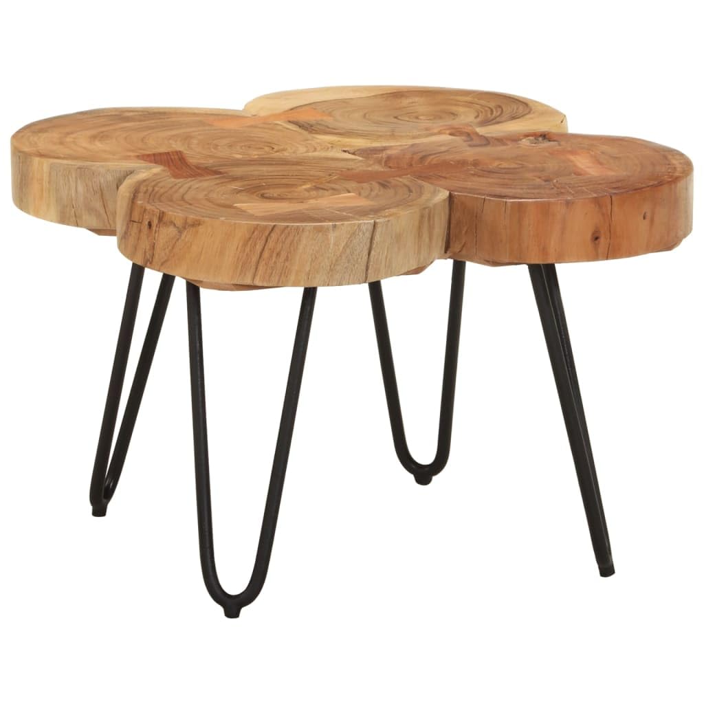 Sheesham Wood Coffee Table with Iron Frame A5469