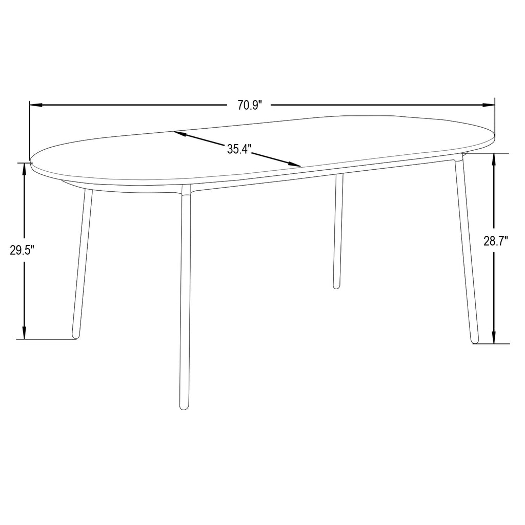 9-Piece Dining Set with 8 Chairs and Oval Table O302