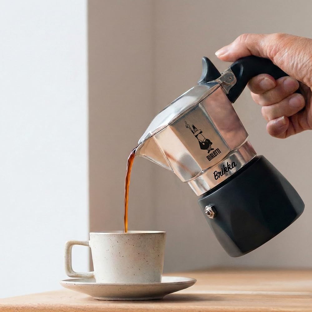 Black 2 Espresso Shots Moka Pot Stovetop Espresso Maker E806549