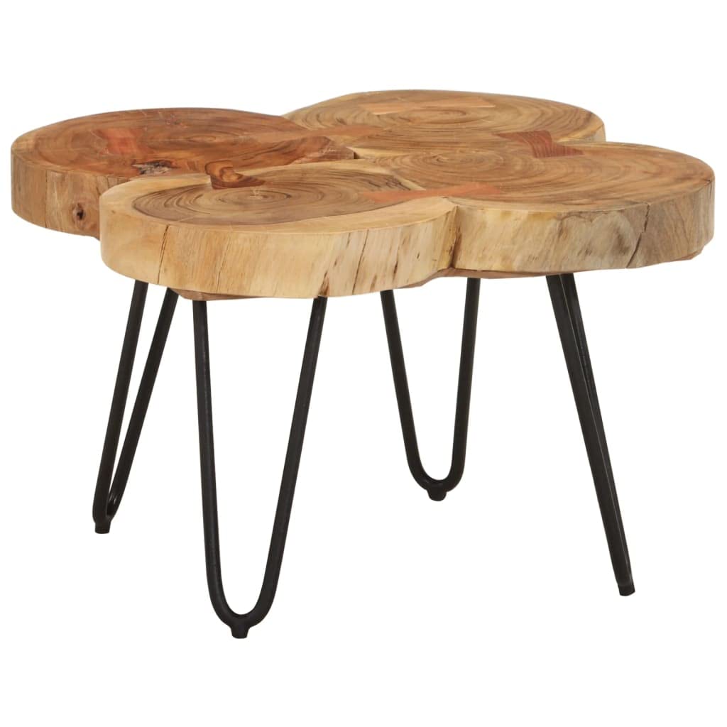 Sheesham Wood Coffee Table with Iron Frame A5469