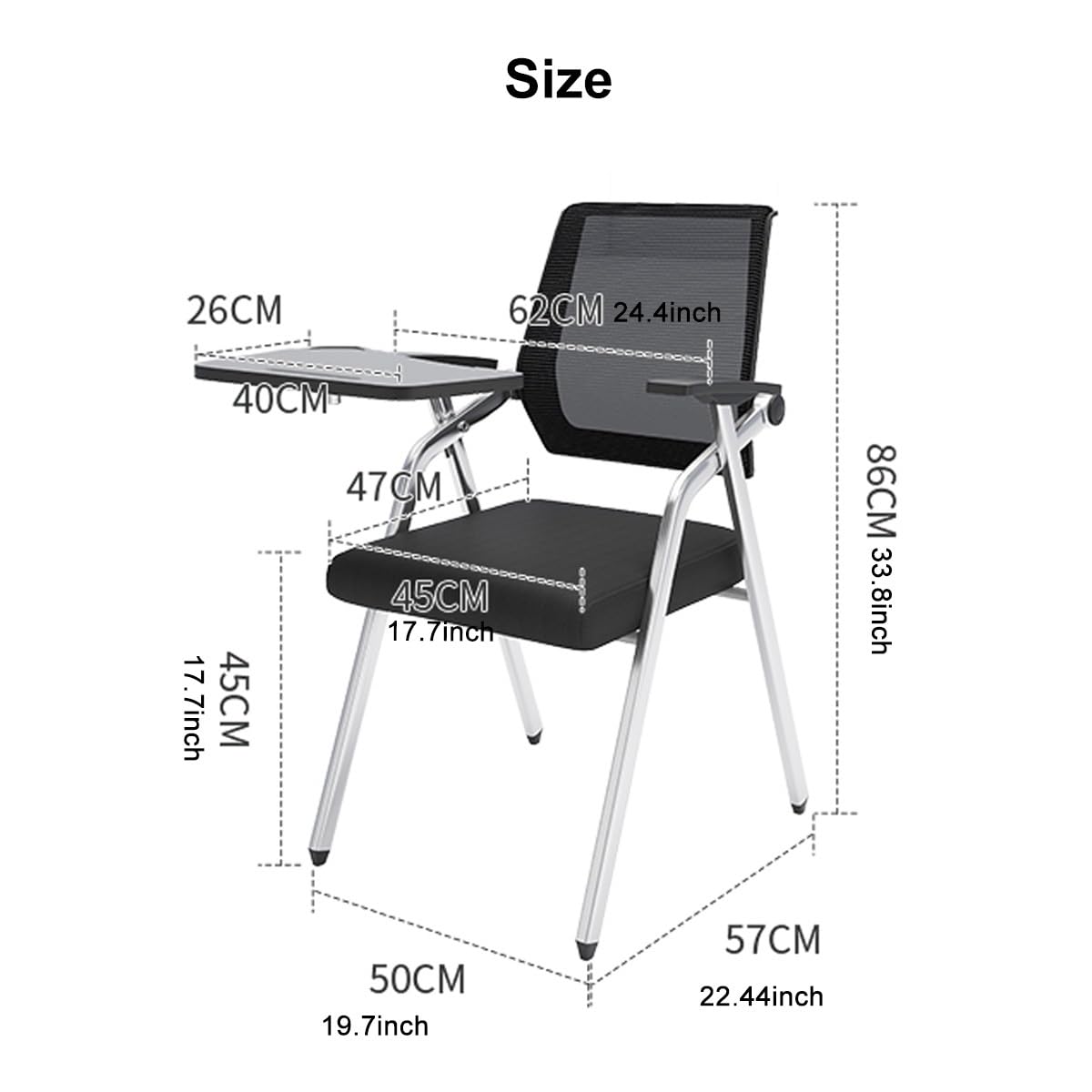 Mesh Guest Chair with Tablet Arm Z148542