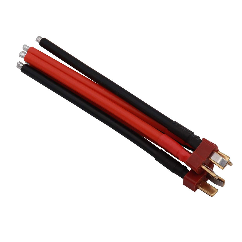 T Plugs Female and Male Connector RC Battery Balance Charge Cable Adapter 12AWG 10cm Z751