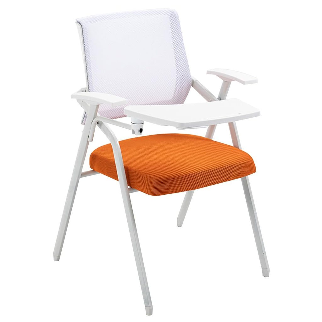 Orange Mesh Folding Office Chair with Writing Board V3466