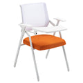 Orange Mesh Folding Office Chair with Writing Board V3466