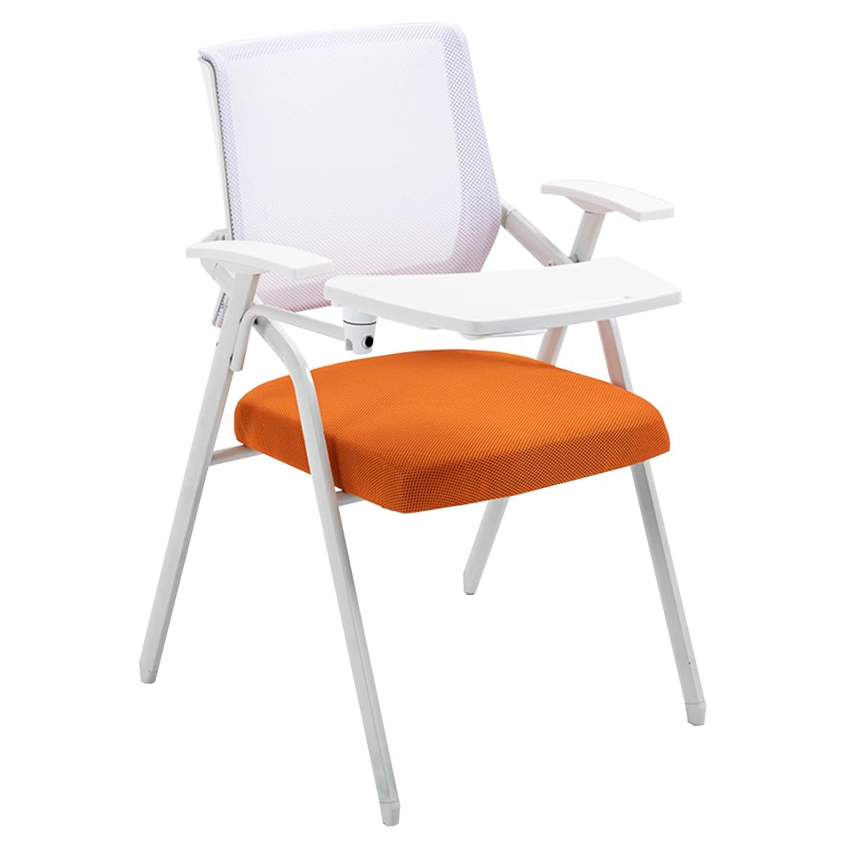 Orange Mesh Folding Office Chair with Writing Board V3466