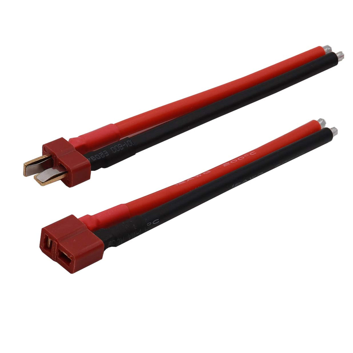 T Plugs Female and Male Connector RC Battery Balance Charge Cable Adapter 12AWG 10cm Z751