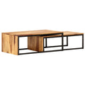 Brown Solid Sheesham Wood Nesting Coffee Table Set of 2 K16277