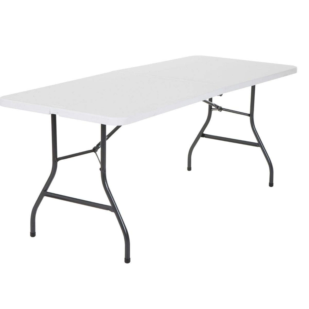6 Foot Folding Table White T9034