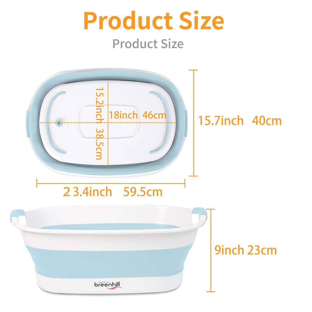 Collapsible Dog Bath Tub with Drain Plug X12880