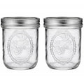 16 oz Wide Mouth Mason Jars with Lids and Bands, 2 Pack O456124