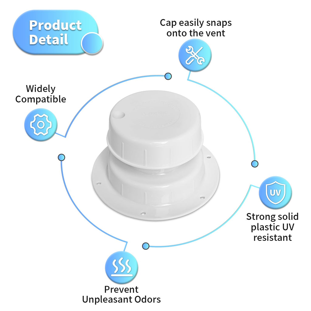 RV Plumbing Vent Caps 2 Pack White P586835
