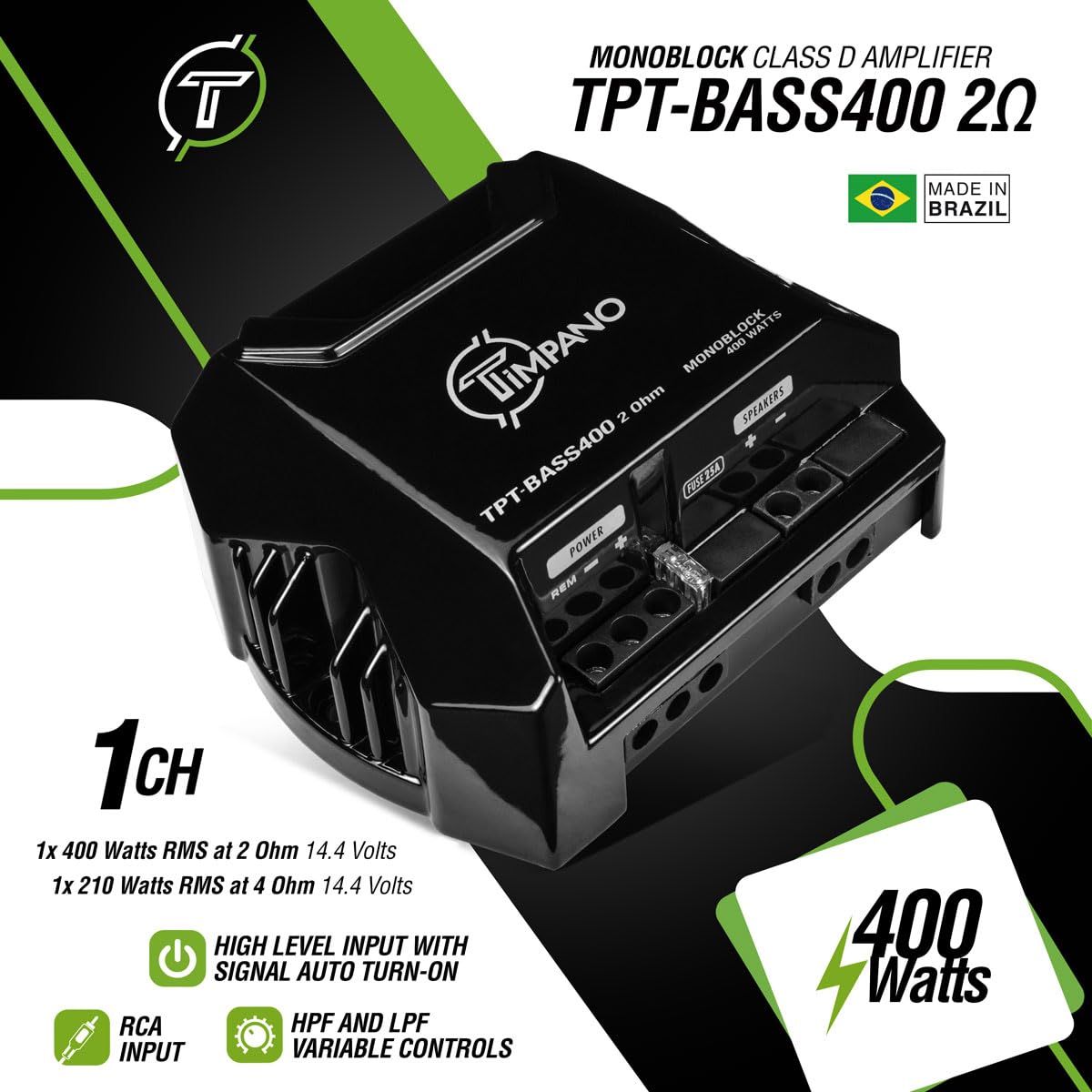 400 Watts Mono Subwoofer Car Audio Amplifier H857