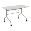 Light Gray Resin Multipurpose Flip Training Table with Locking Casters J380911