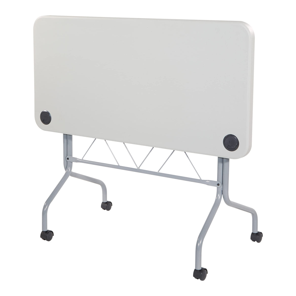 Light Gray Resin Multipurpose Flip Training Table with Locking Casters J380911