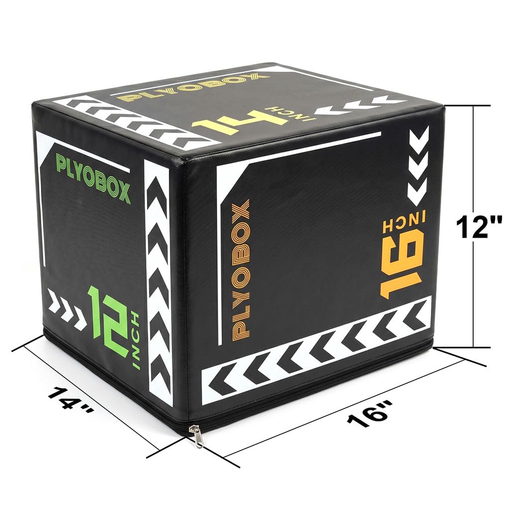 14 Inch Foam Plyo Box, 3-in-1 Jump Platform with Non-Slip Cover R64757