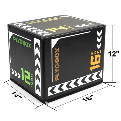 14 Inch Foam Plyo Box, 3-in-1 Jump Platform with Non-Slip Cover R64757