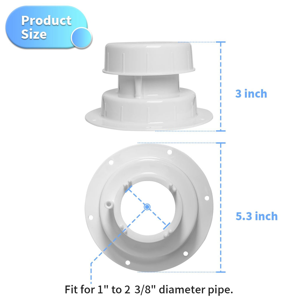 RV Plumbing Vent Caps 2 Pack White P586835