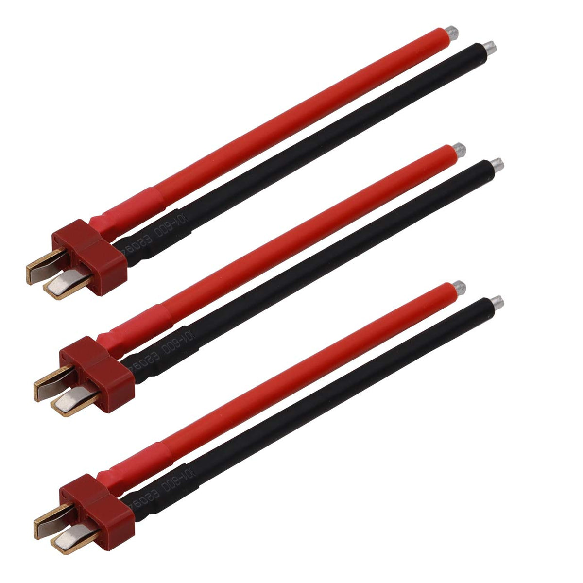 T Plugs Female and Male Connector RC Battery Balance Charge Cable Adapter 12AWG 10cm Z751