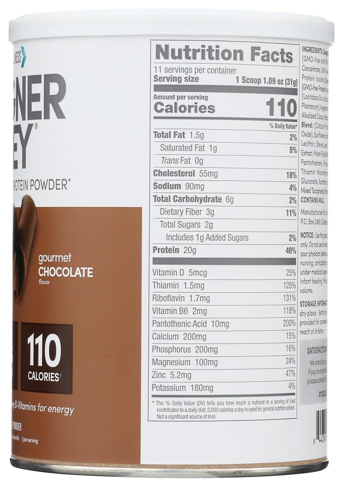Whey Protein Powder Gourmet Chocolate 12-Ounce Pack of 2 H55629