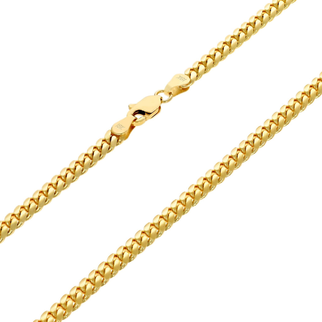 18k Yellow Gold Cuban Link Chain Necklace N73016