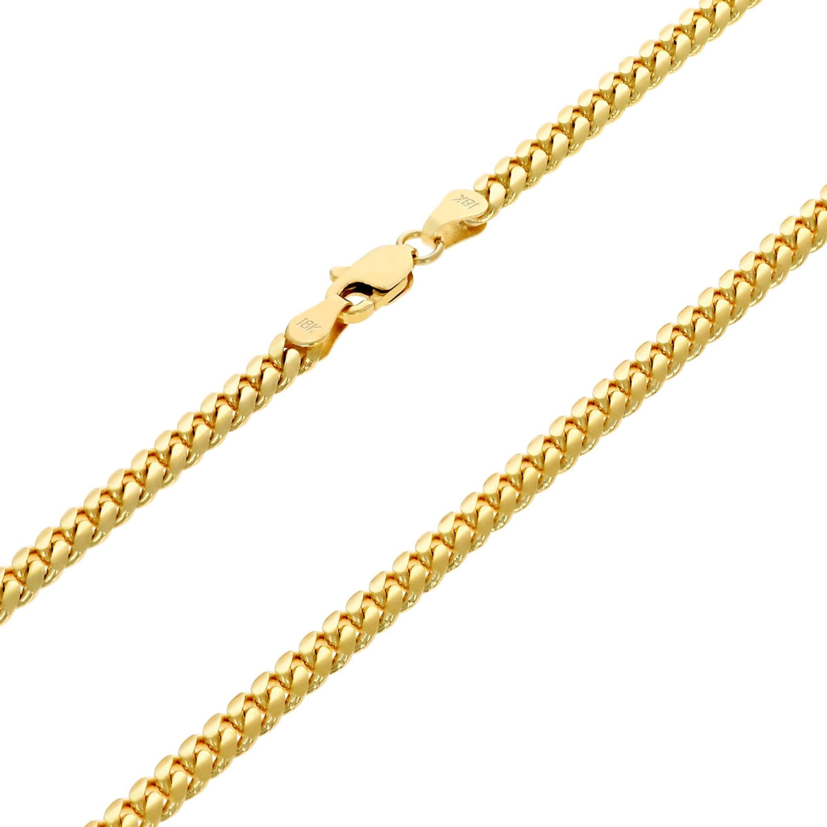 18k Yellow Gold Cuban Link Chain Necklace N73016