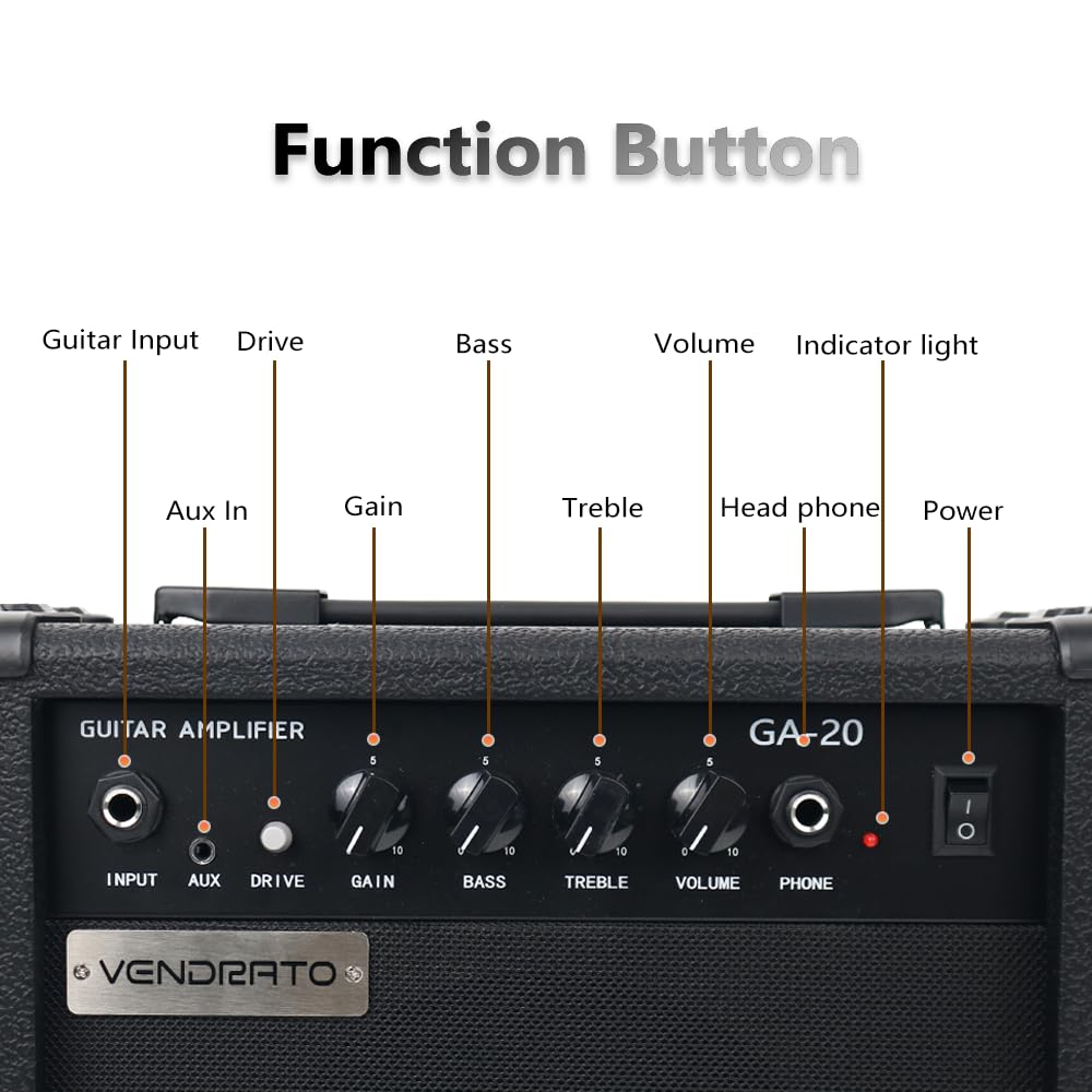 Black 20w Portable Electric Guitar Amplifier K469647