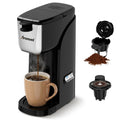 2-in-1 Single Serve Coffee Maker, K Cup & Ground, 6-14 oz, Silver R2159