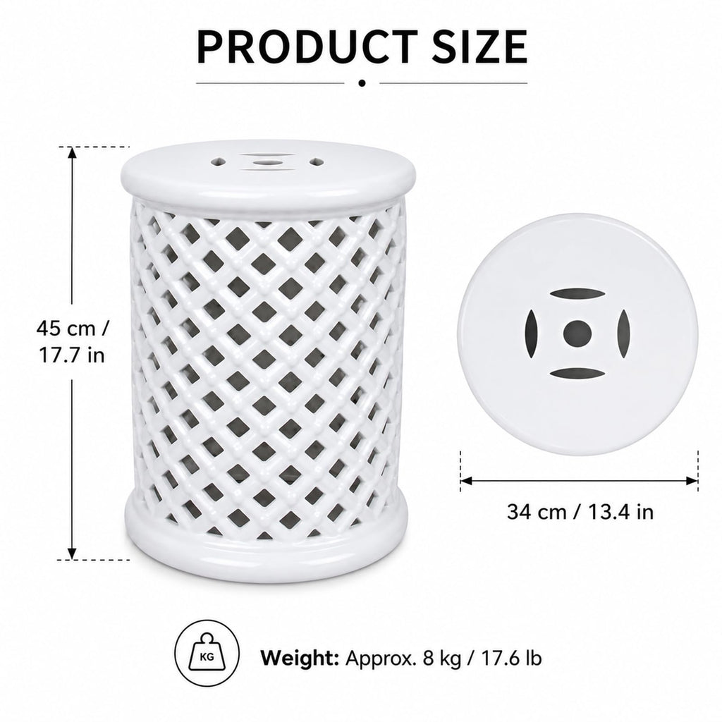 Glazed Ceramic Garden Stool V31716
