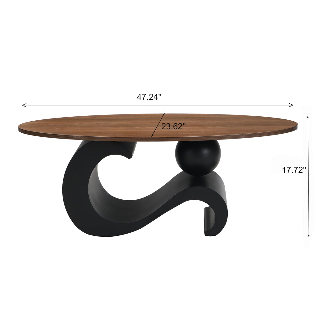 Black Walnut Coffee Table Set of 2 F357