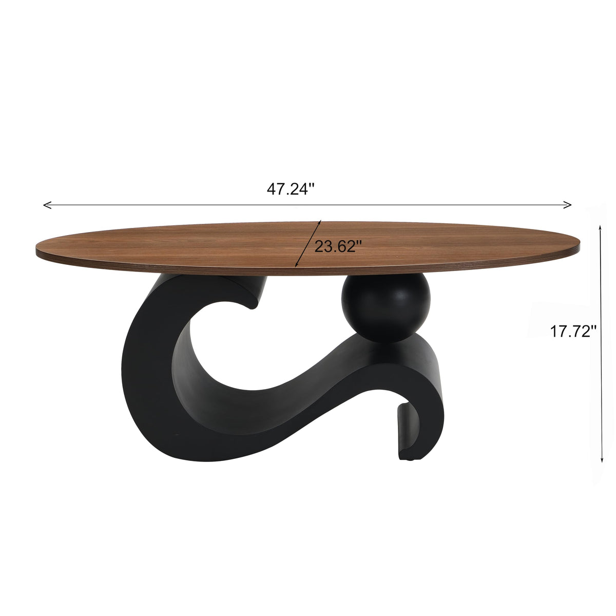 Black Walnut Coffee Table Set of 2 F357