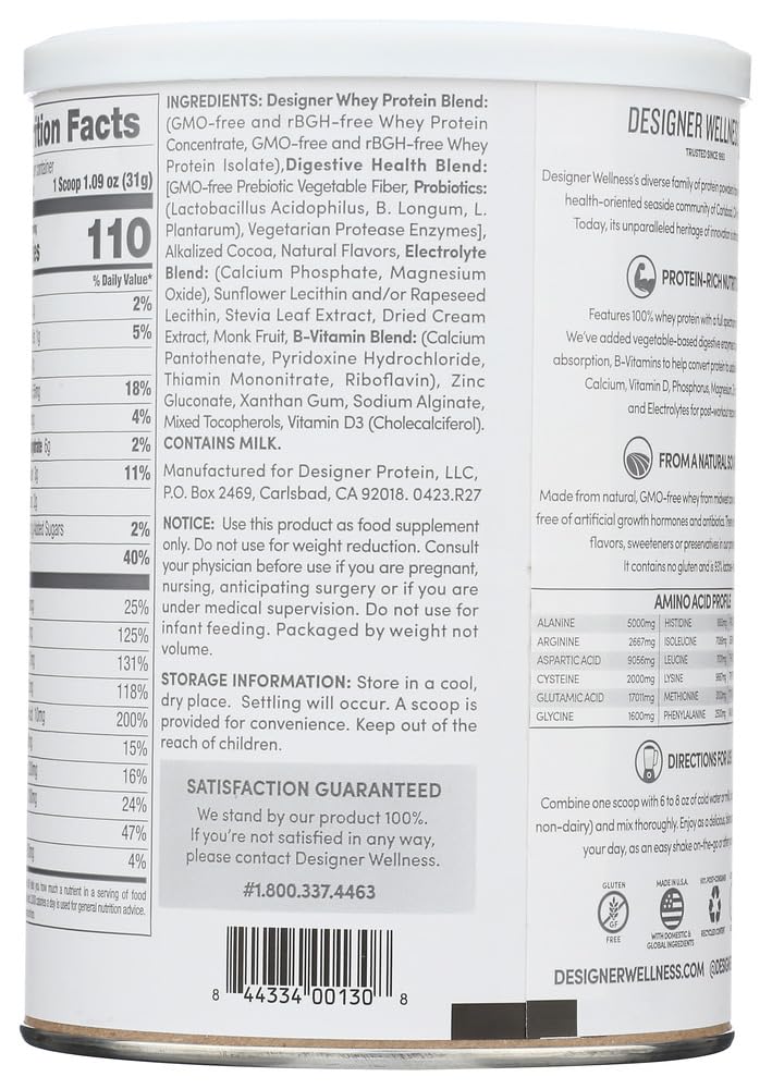 Whey Protein Powder Gourmet Chocolate 12-Ounce Pack of 2 H55629