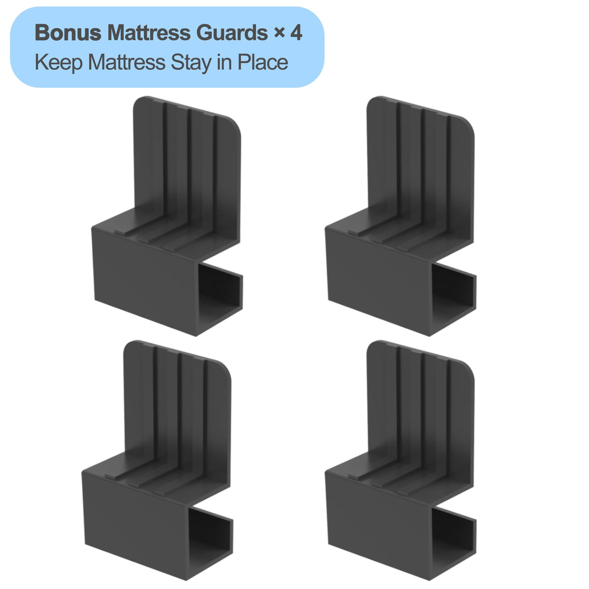 18 Inch Queen Size Black Metal Platform Bed Frame L449
