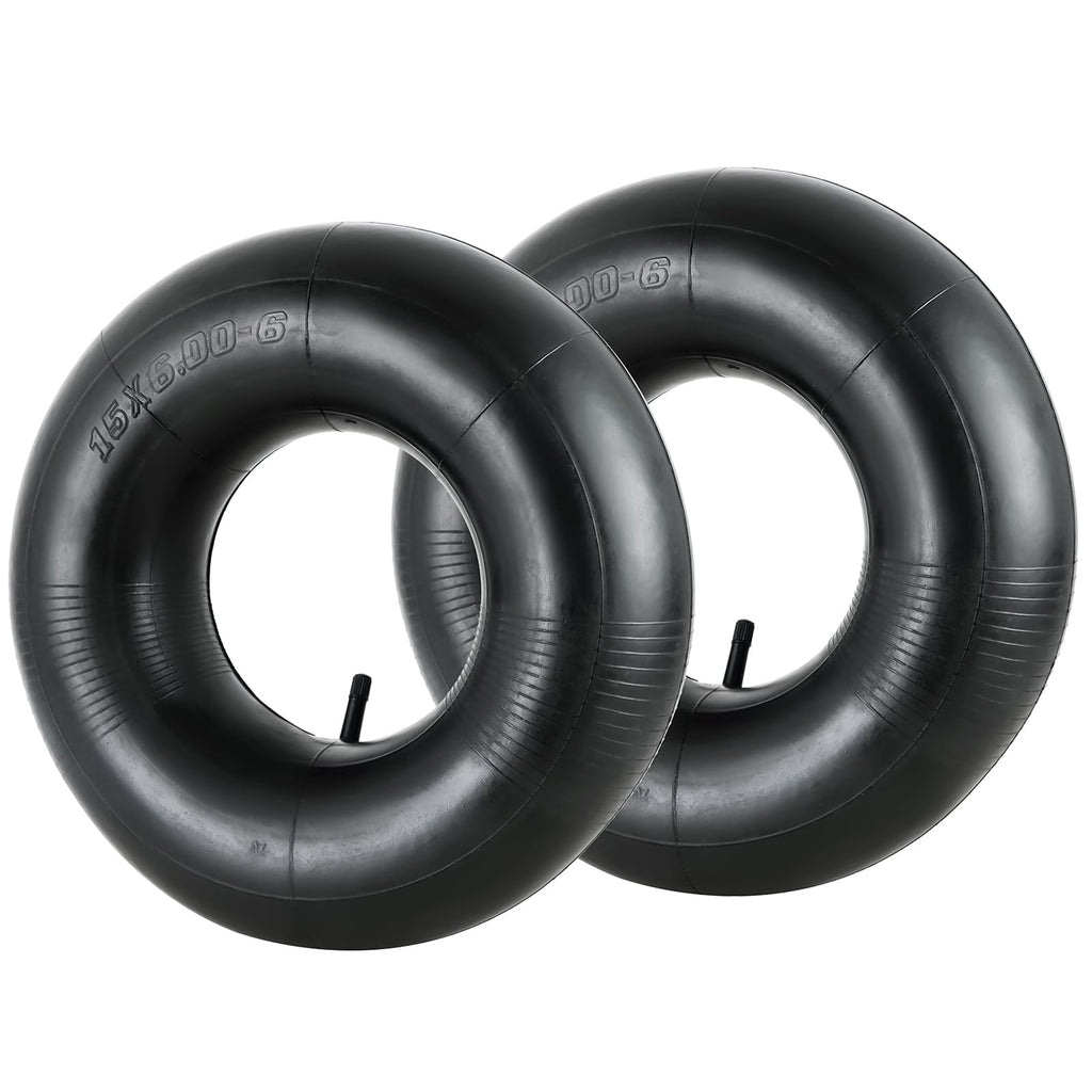 2 Pack 15x6.00-6" Inner Tubes with TR-13 Straight Valve Stem R766