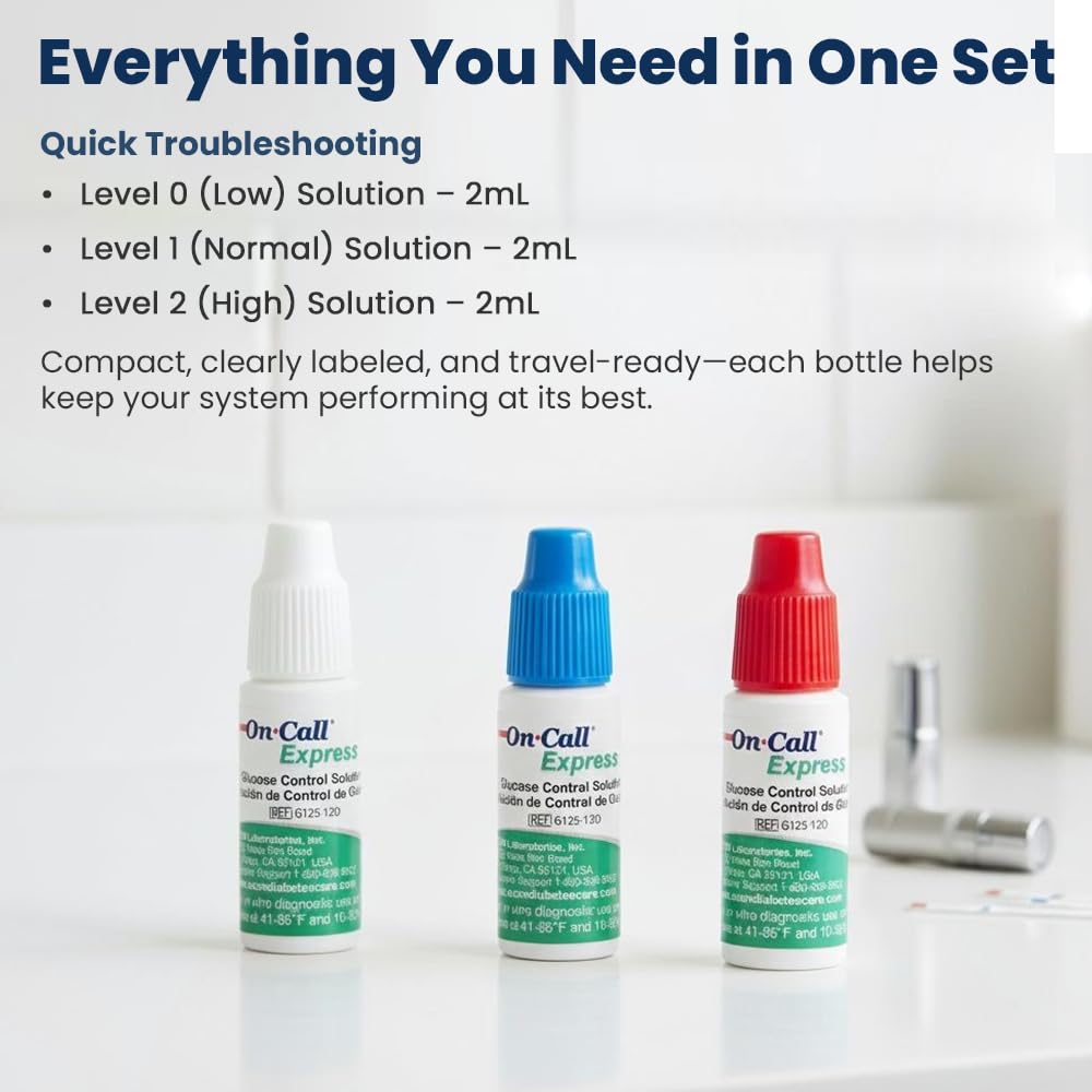 Glucose Control Solution Kit Level 0, 1 & 2, 3-Pack 2mL Bottles H7630