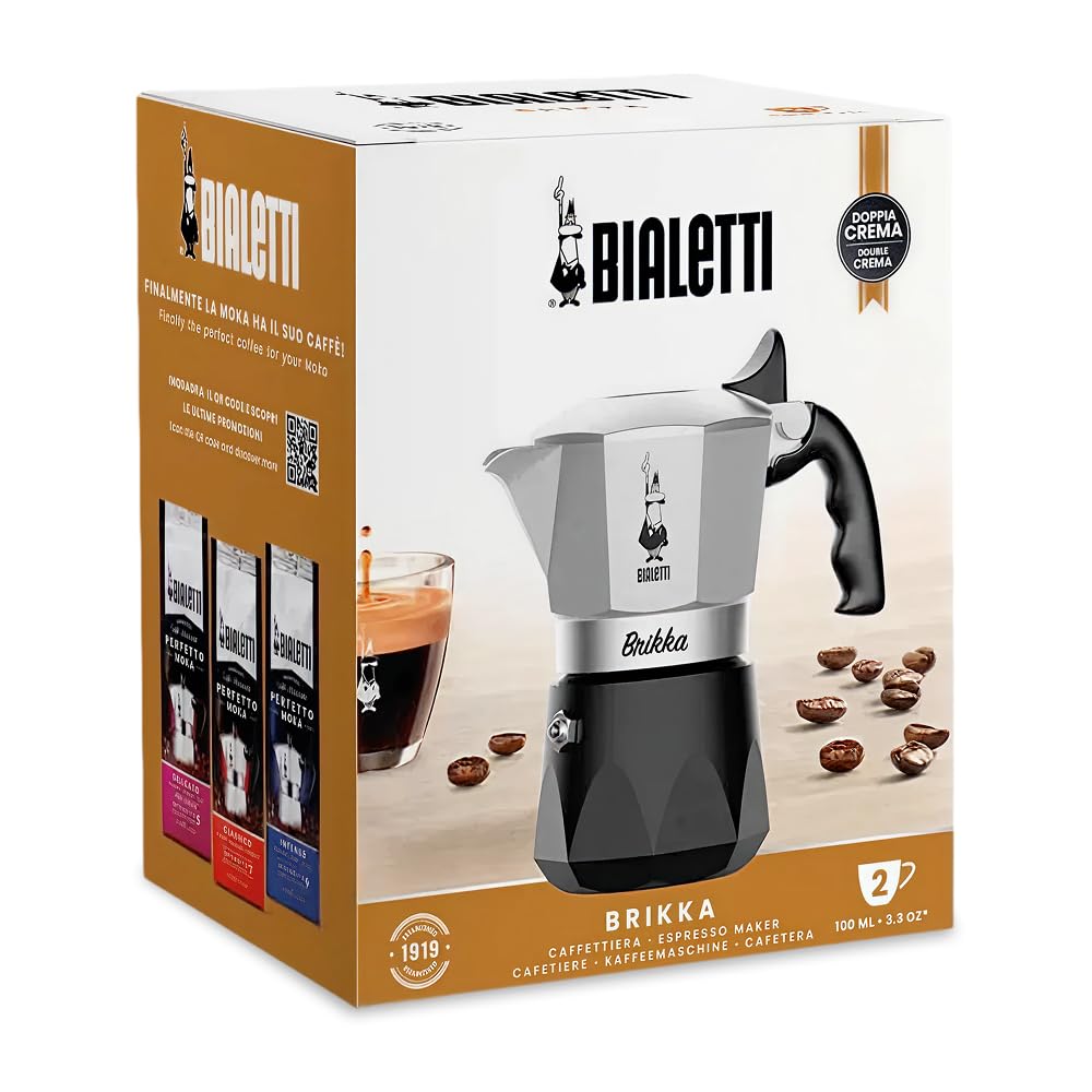 Black 2 Espresso Shots Moka Pot Stovetop Espresso Maker E806549