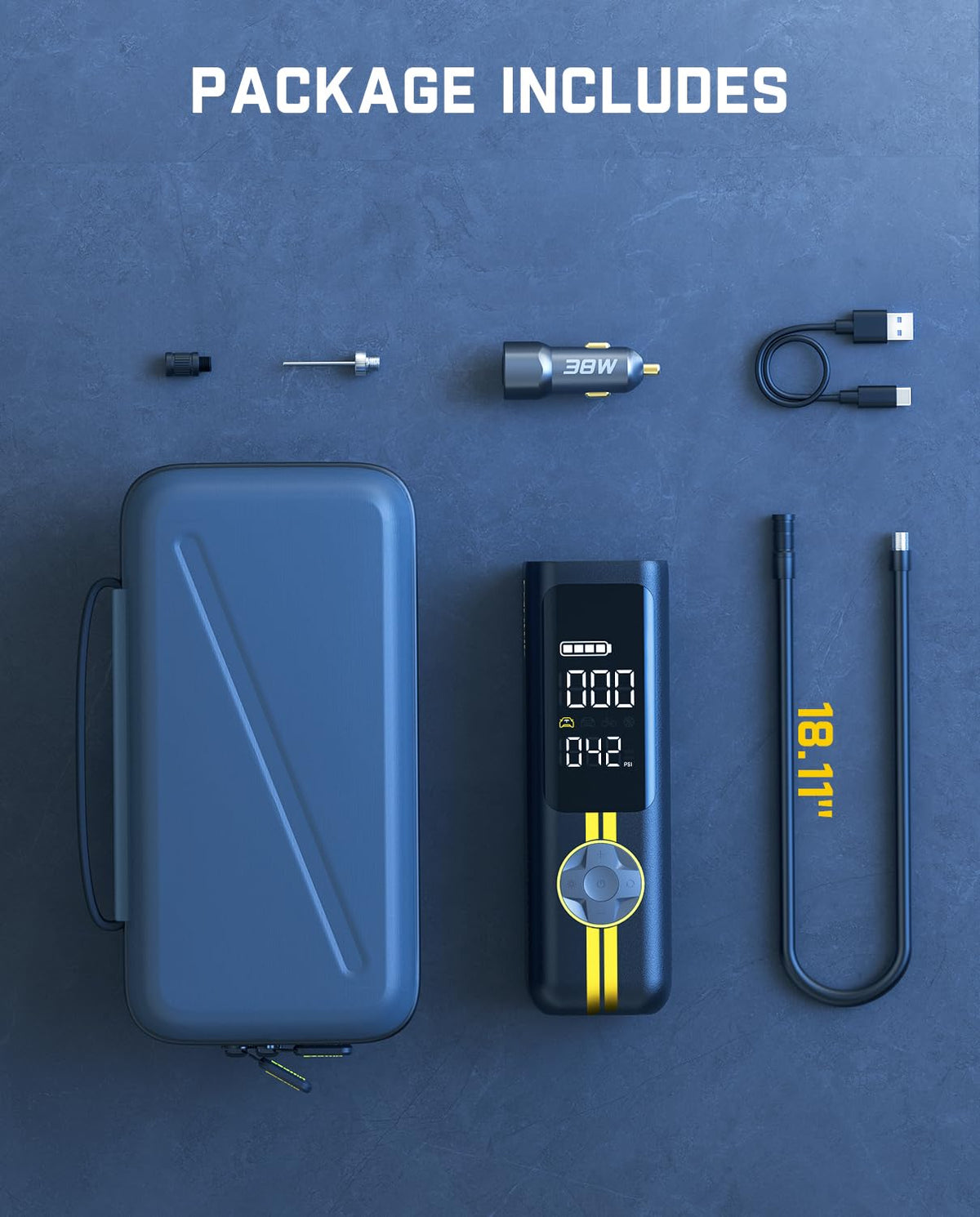 Portable Tire Inflator Air Pump B173