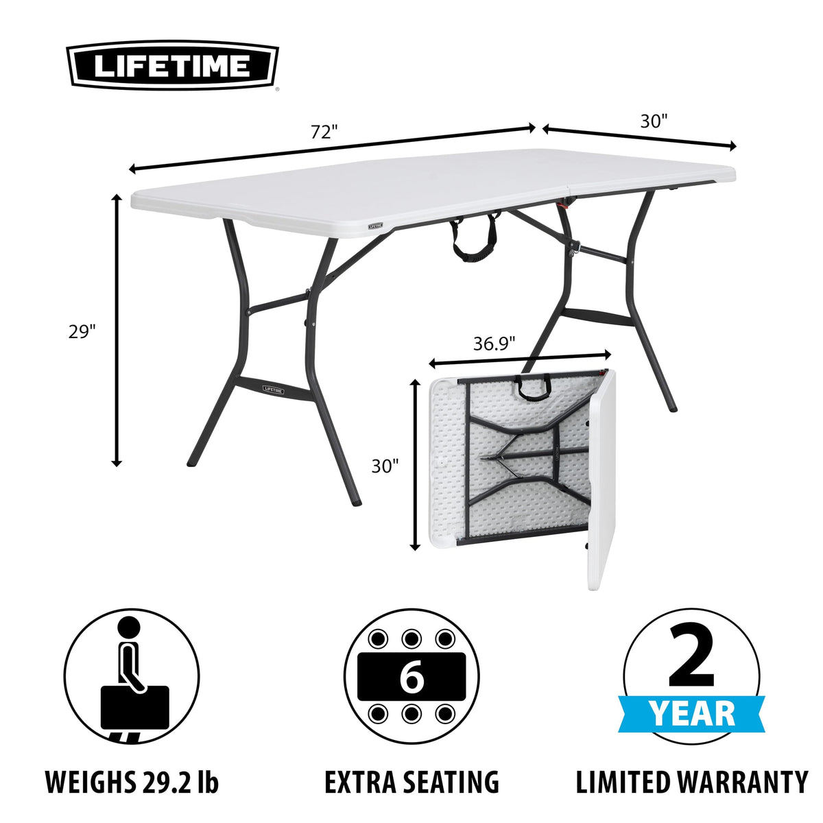 6-Foot Fold in Half Table P963198