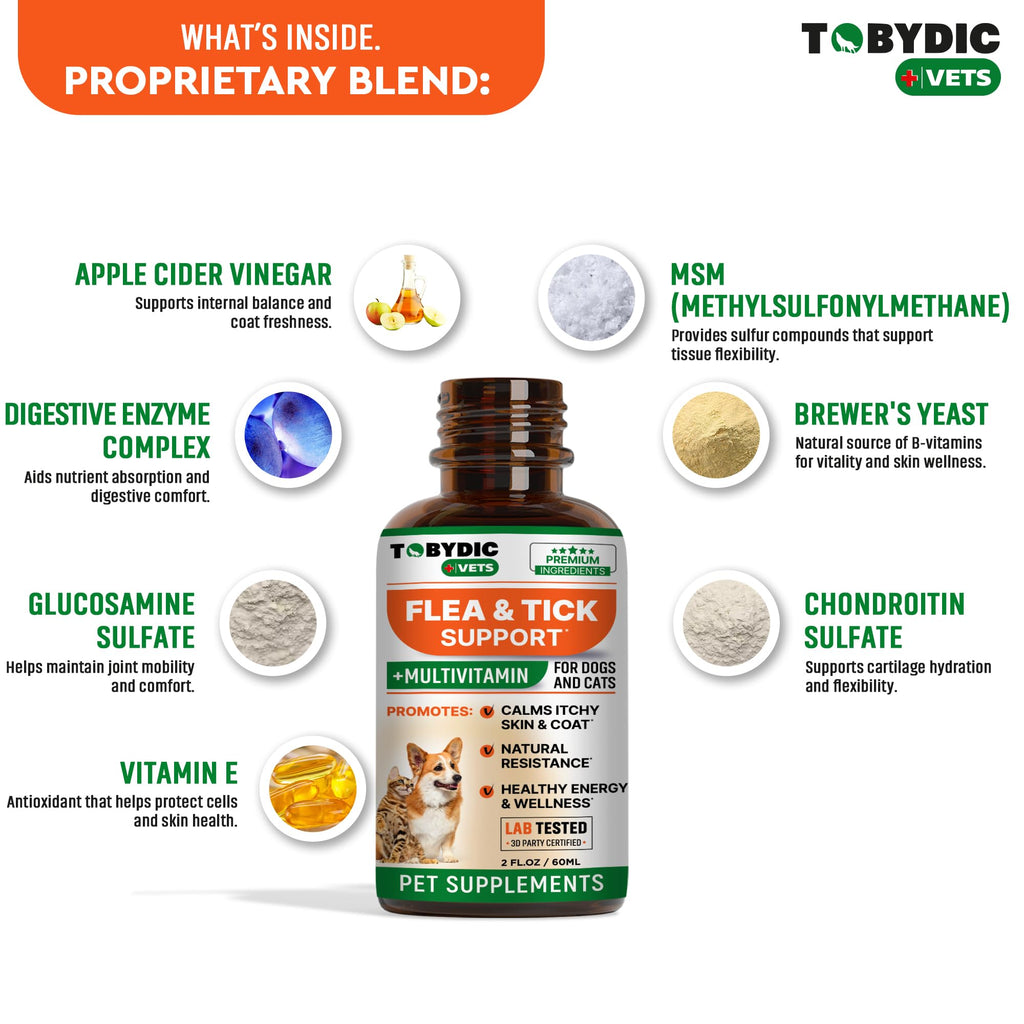 Oral Flea and Tick Prevention Supplement for Dogs and Cats C7813