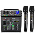 4 Channel Karaoke Mixer with 2 Wireless Microphones C3374