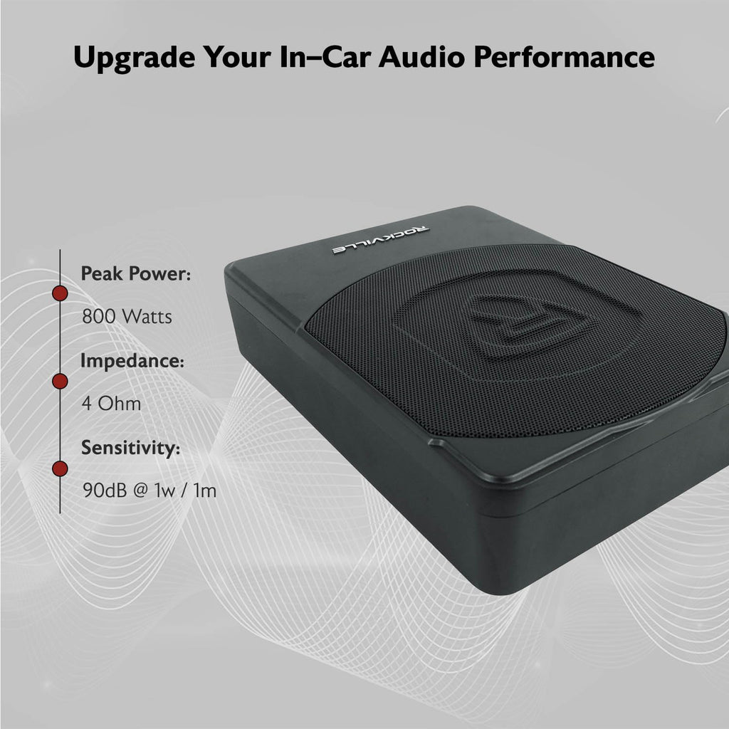 10" Slim Under-Seat Powered Car Subwoofer Z204631