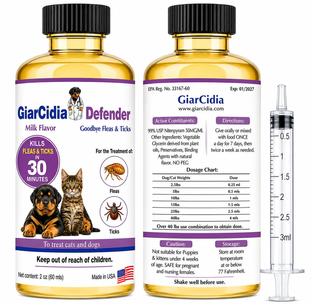 Flea & Tick Support for Cats & Dogs Oral Suspension Milk Flavor 60ml R3274