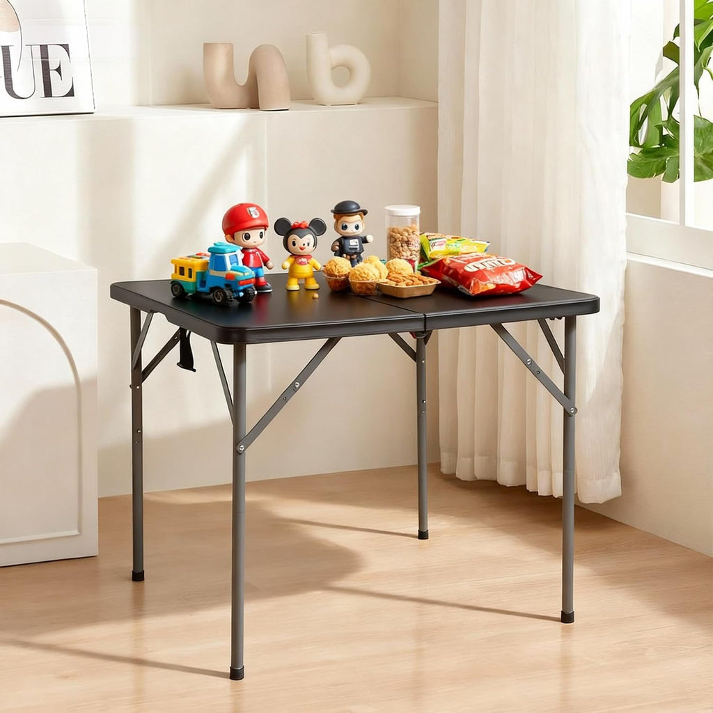 34" Black Folding Card Table B728803