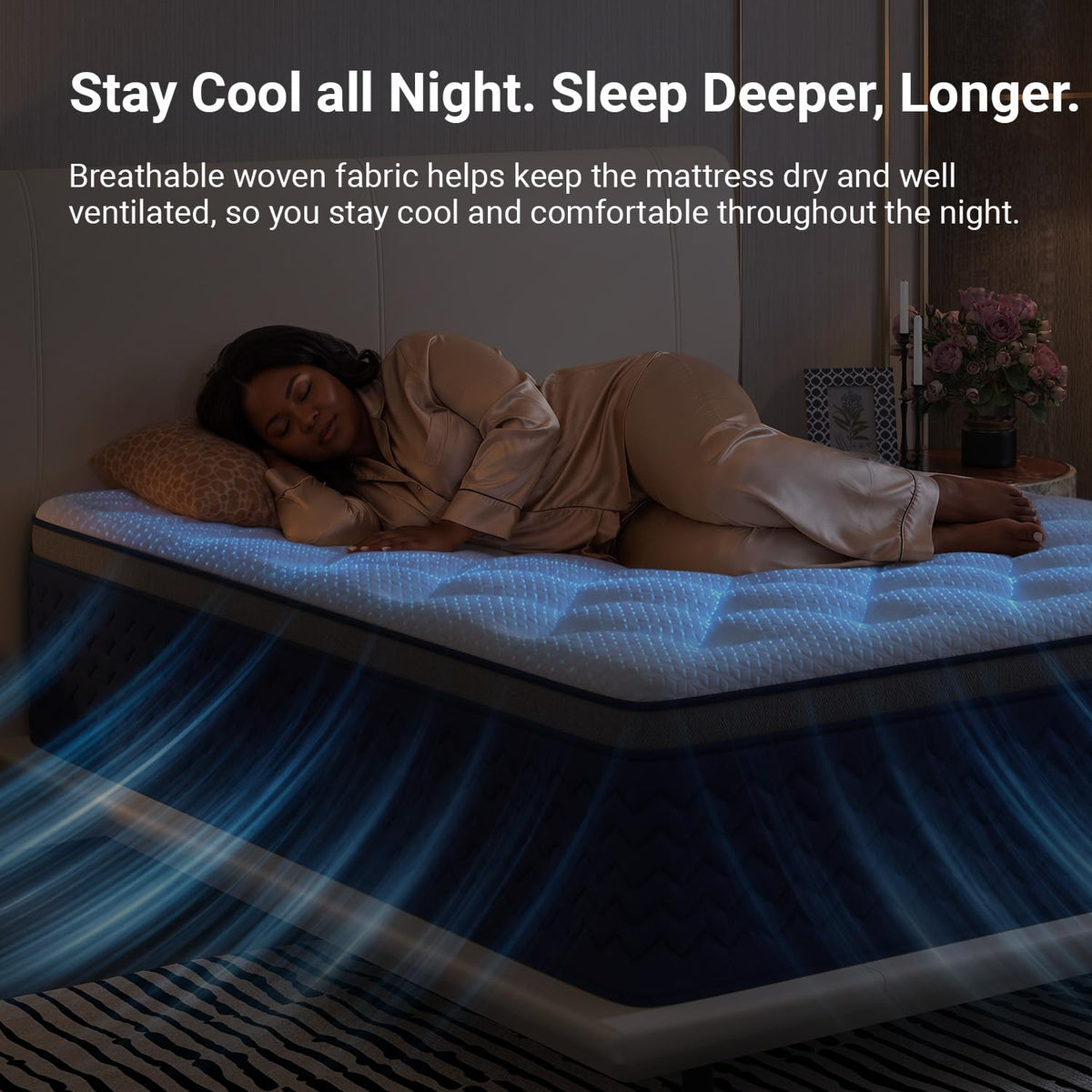 Full 12 Inch Firm Hybrid Cooling Mattress B8937