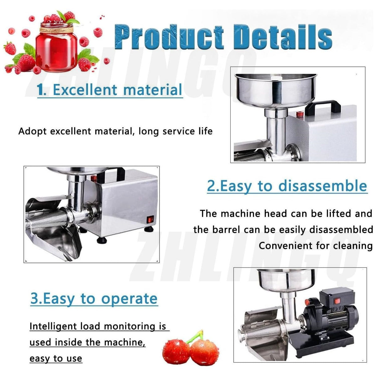 450W Stainless Steel Electric Tomato Strainer O25729