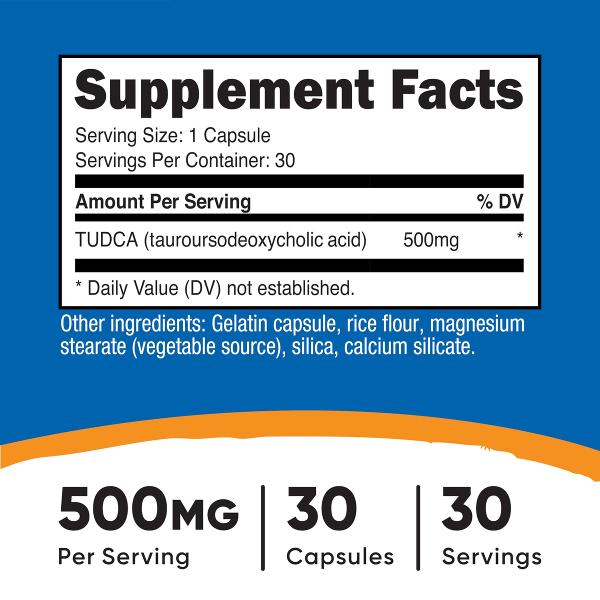 Tudca 500mg 30 Capsules Gluten Free D184064