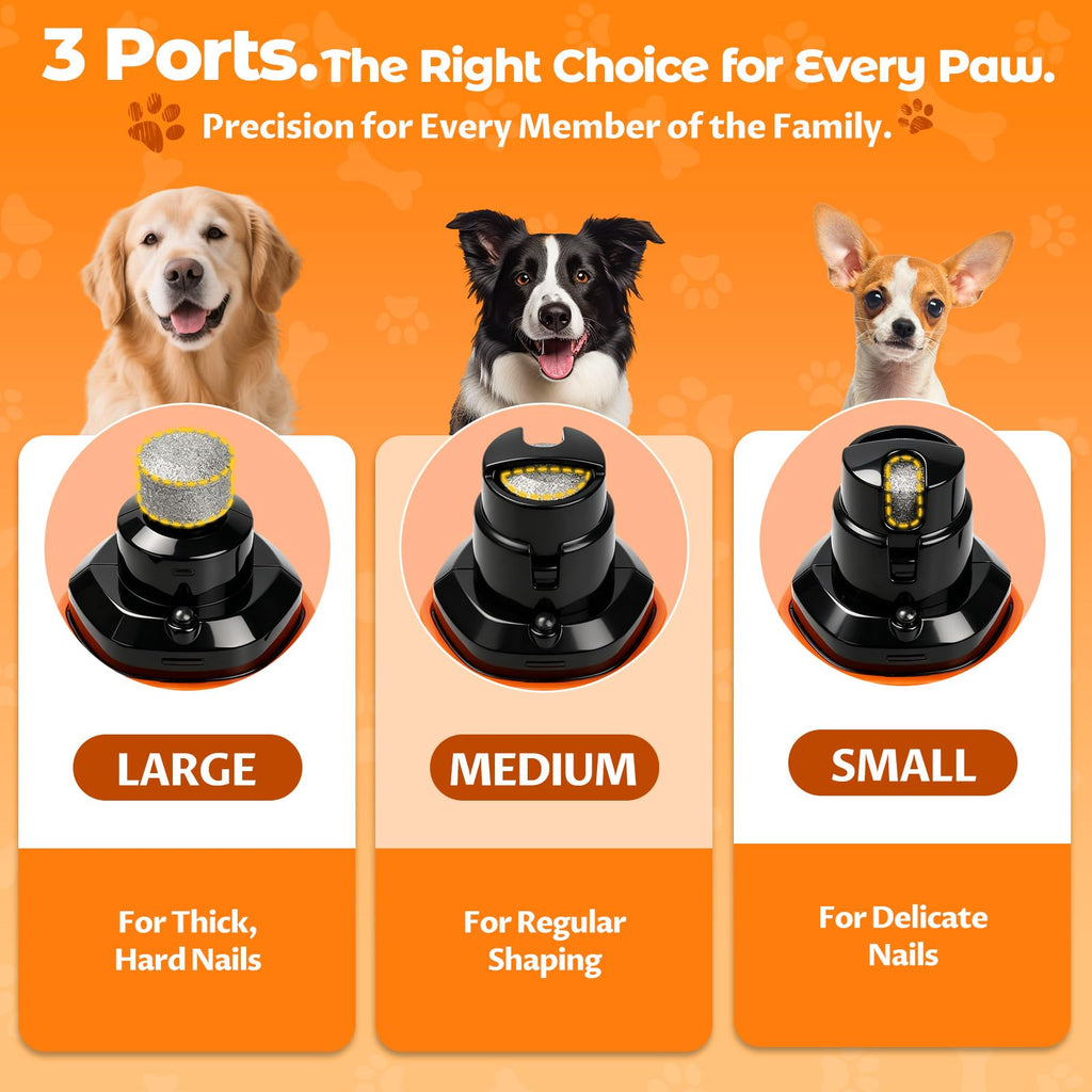 Dog Nail Grinder, Quiet 3-Speed with LED & Safety Guard B5555