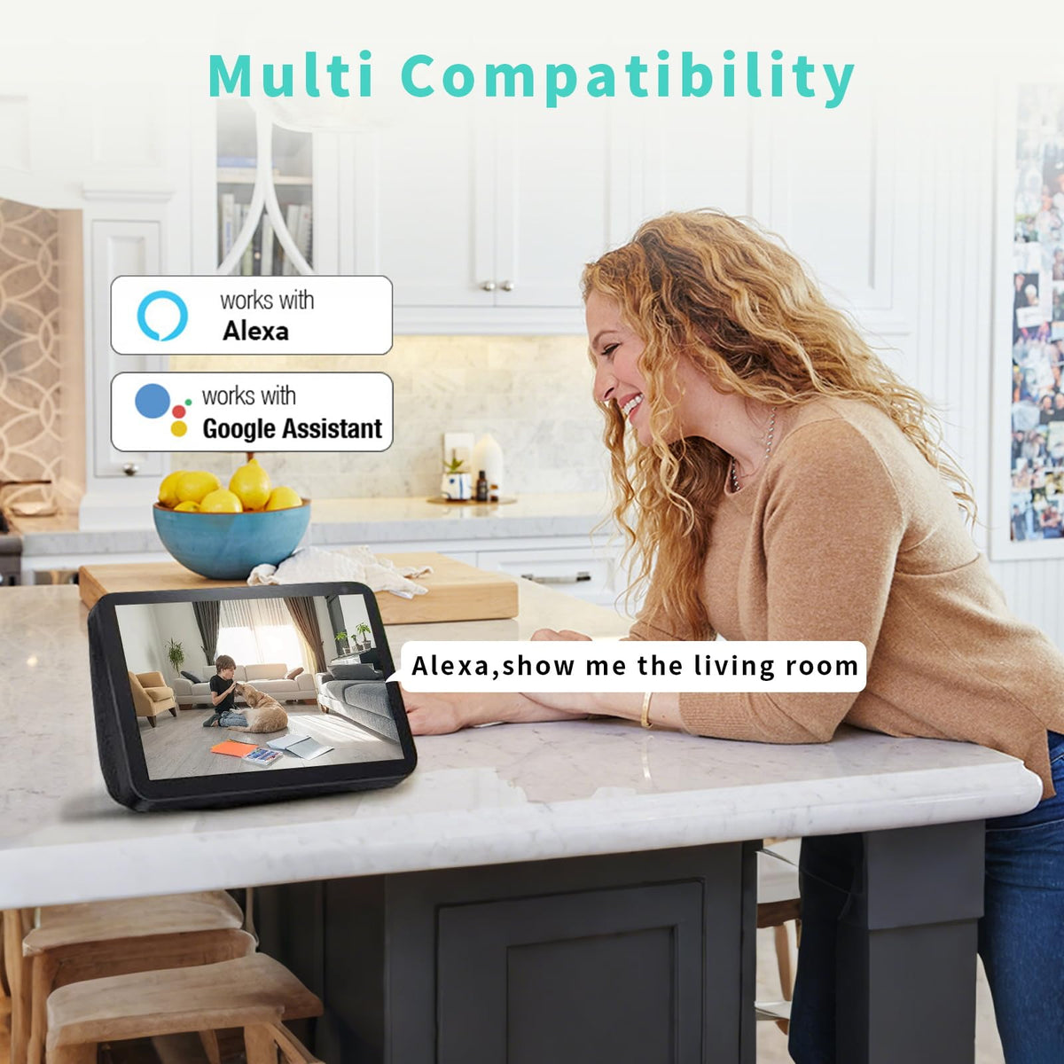 3K HD Indoor Security Camera with Night Vision W655809